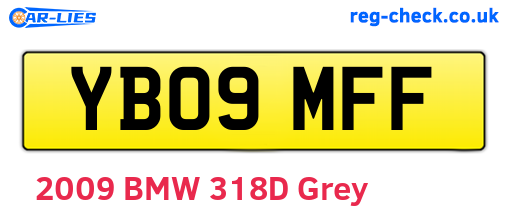 YB09MFF are the vehicle registration plates.