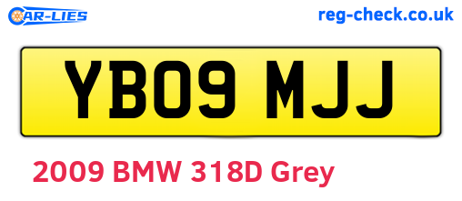 YB09MJJ are the vehicle registration plates.