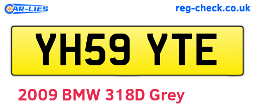 YH59YTE are the vehicle registration plates.