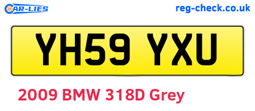 YH59YXU are the vehicle registration plates.