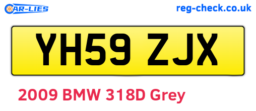 YH59ZJX are the vehicle registration plates.