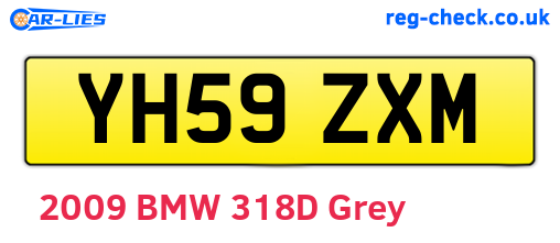 YH59ZXM are the vehicle registration plates.