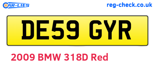 DE59GYR are the vehicle registration plates.