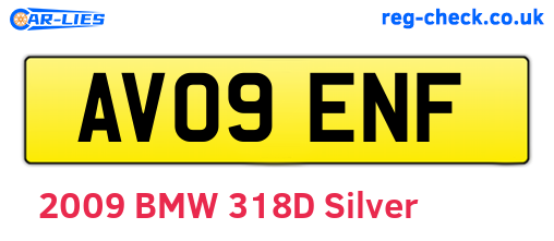 AV09ENF are the vehicle registration plates.