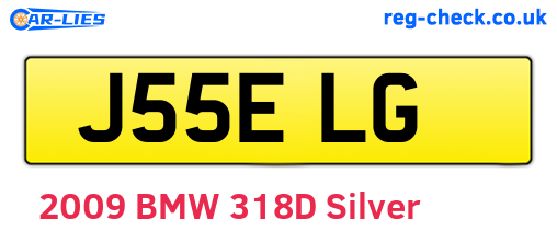 J55ELG are the vehicle registration plates.