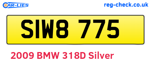 SIW8775 are the vehicle registration plates.
