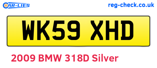WK59XHD are the vehicle registration plates.