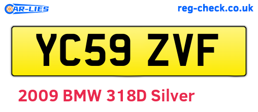 YC59ZVF are the vehicle registration plates.