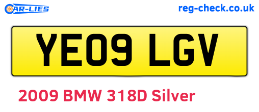 YE09LGV are the vehicle registration plates.