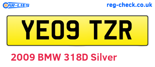 YE09TZR are the vehicle registration plates.