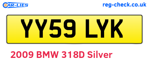 YY59LYK are the vehicle registration plates.