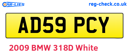 AD59PCY are the vehicle registration plates.