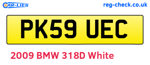 PK59UEC are the vehicle registration plates.