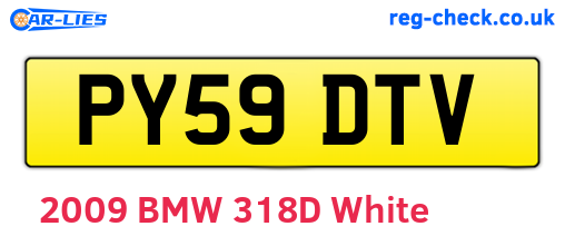 PY59DTV are the vehicle registration plates.