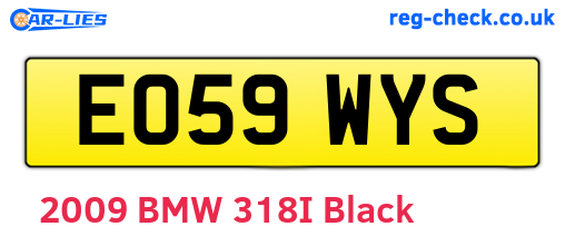 EO59WYS are the vehicle registration plates.