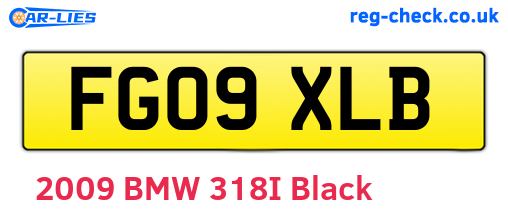 FG09XLB are the vehicle registration plates.