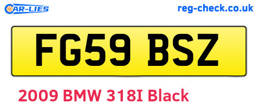 FG59BSZ are the vehicle registration plates.