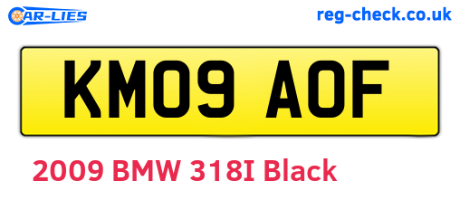 KM09AOF are the vehicle registration plates.