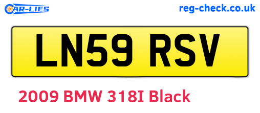 LN59RSV are the vehicle registration plates.