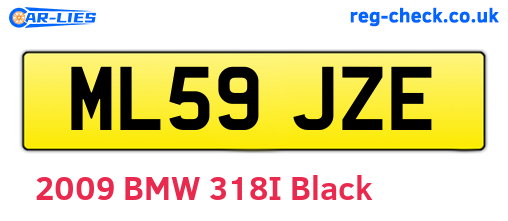 ML59JZE are the vehicle registration plates.