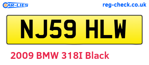 NJ59HLW are the vehicle registration plates.