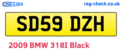 SD59DZH are the vehicle registration plates.