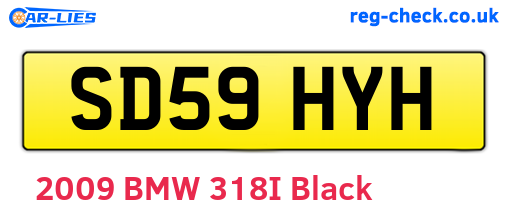 SD59HYH are the vehicle registration plates.