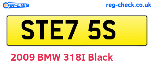 STE75S are the vehicle registration plates.