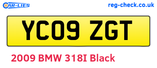 YC09ZGT are the vehicle registration plates.