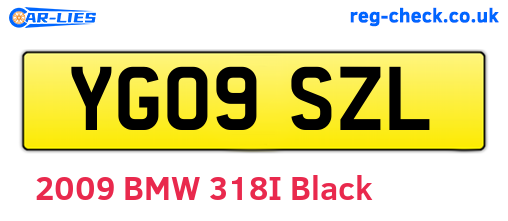YG09SZL are the vehicle registration plates.