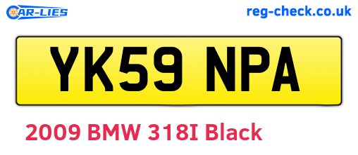 YK59NPA are the vehicle registration plates.