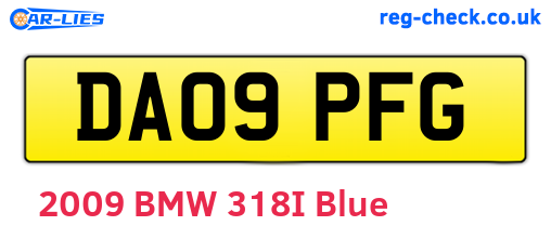 DA09PFG are the vehicle registration plates.