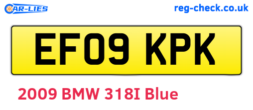 EF09KPK are the vehicle registration plates.