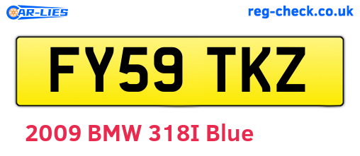 FY59TKZ are the vehicle registration plates.