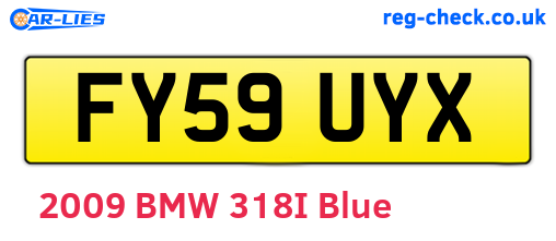 FY59UYX are the vehicle registration plates.