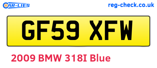 GF59XFW are the vehicle registration plates.