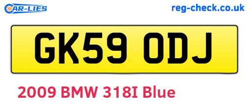 GK59ODJ are the vehicle registration plates.