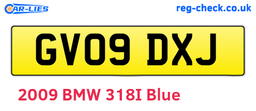 GV09DXJ are the vehicle registration plates.