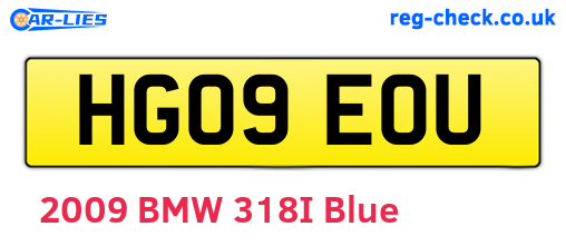 HG09EOU are the vehicle registration plates.