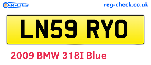 LN59RYO are the vehicle registration plates.