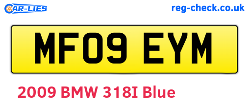 MF09EYM are the vehicle registration plates.