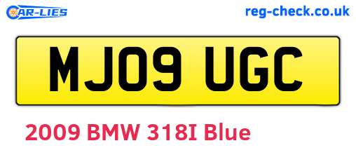 MJ09UGC are the vehicle registration plates.
