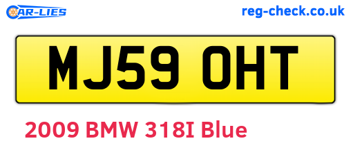 MJ59OHT are the vehicle registration plates.