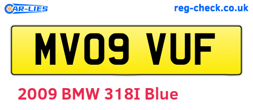 MV09VUF are the vehicle registration plates.