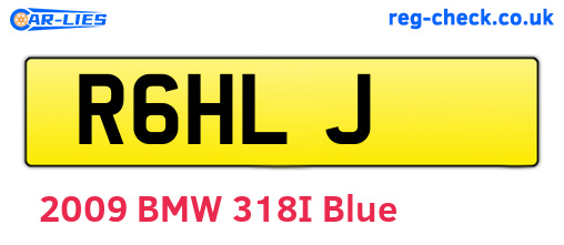 R6HLJ are the vehicle registration plates.