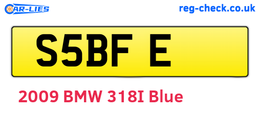 S5BFE are the vehicle registration plates.