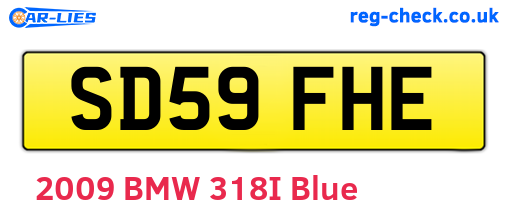 SD59FHE are the vehicle registration plates.
