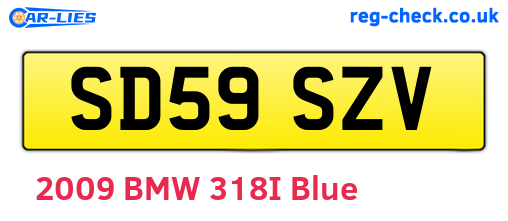 SD59SZV are the vehicle registration plates.