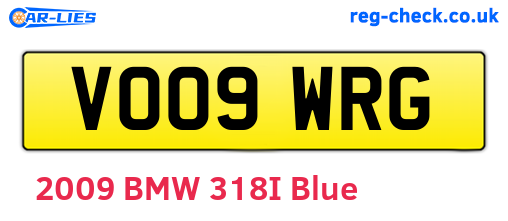 VO09WRG are the vehicle registration plates.
