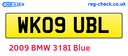 WK09UBL are the vehicle registration plates.